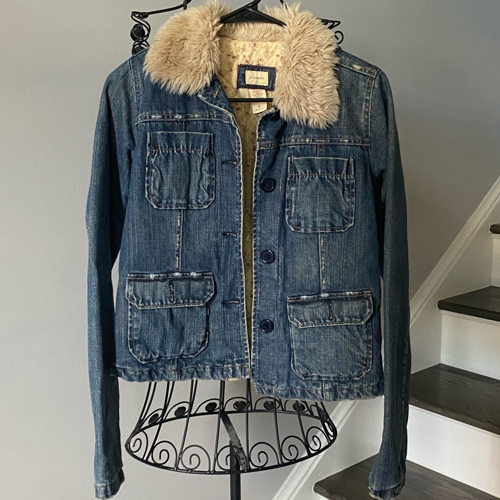 Abercrombie Kids Jeans Button Up Jacket Size Large - Picture 2 of 11